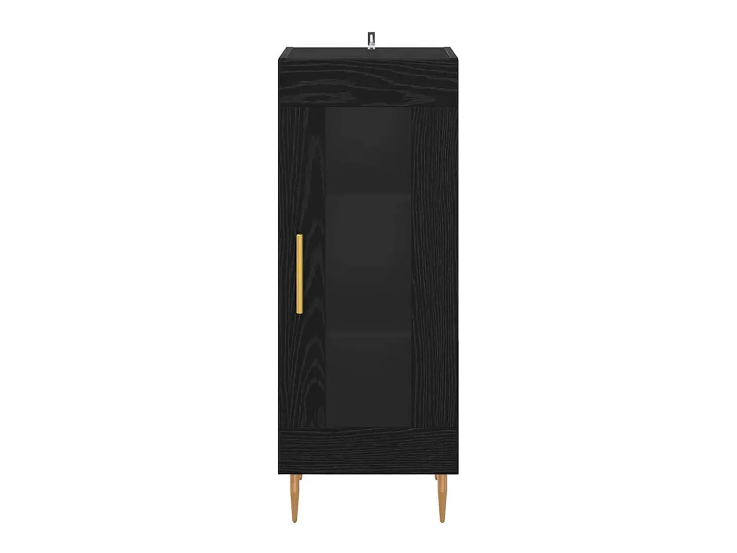 Vitrina Roble negro 34 x 34.5 x 90 cm Madera contrachapada