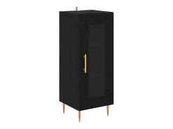 Vitrina Roble negro 34 x 34.5 x 90 cm Madera contrachapada