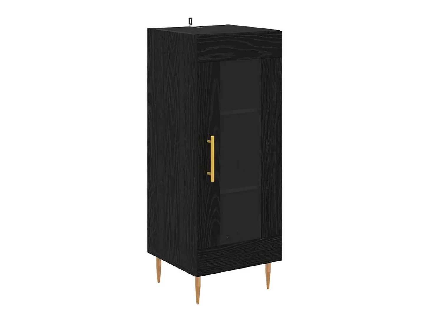 Vitrina Roble negro 34 x 34.5 x 90 cm Madera contrachapada