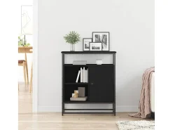 Vitrina Roble negro 69 x 35 x 80 cm Madera contrachapada