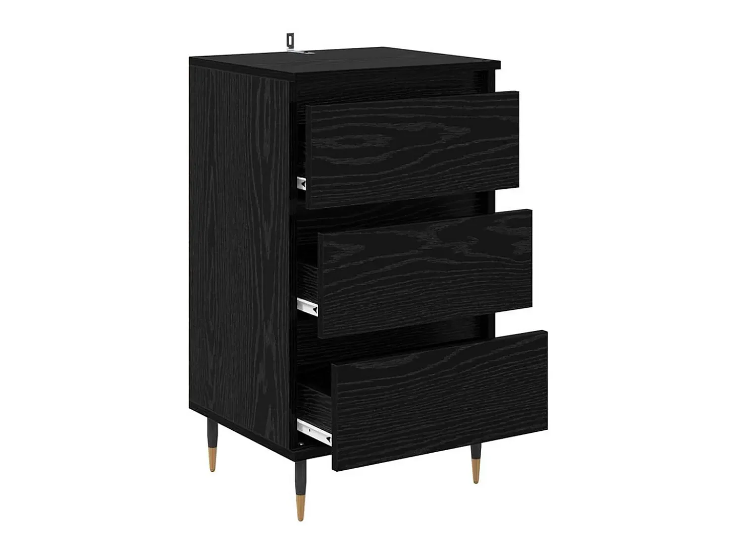 Vitrina Roble negro 35 x 40 x 70 cm Madera contrachapada