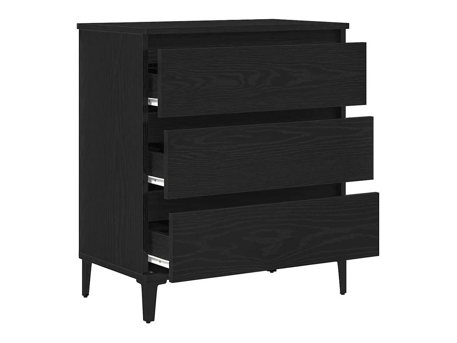 Vitrina Roble negro 60 x 35 x 70 cm Madera contrachapada