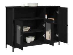 Vitrina Roble negro 100 x 35 x 75 cm Madera contrachapada