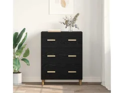 Vitrina Roble negro 34 x 69.5 x 90 cm Madera contrachapada