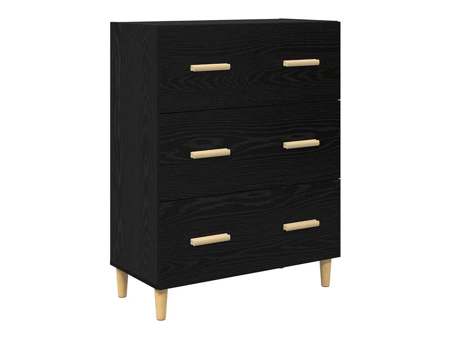 Vitrina Roble negro 34 x 69.5 x 90 cm Madera contrachapada