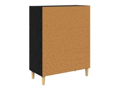 Vitrina Roble negro 34 x 69.5 x 90 cm Madera contrachapada
