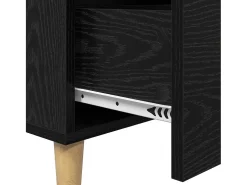 Vitrina Roble negro 34 x 69.5 x 90 cm Madera contrachapada