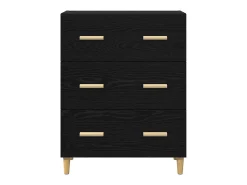 Vitrina Roble negro 34 x 69.5 x 90 cm Madera contrachapada