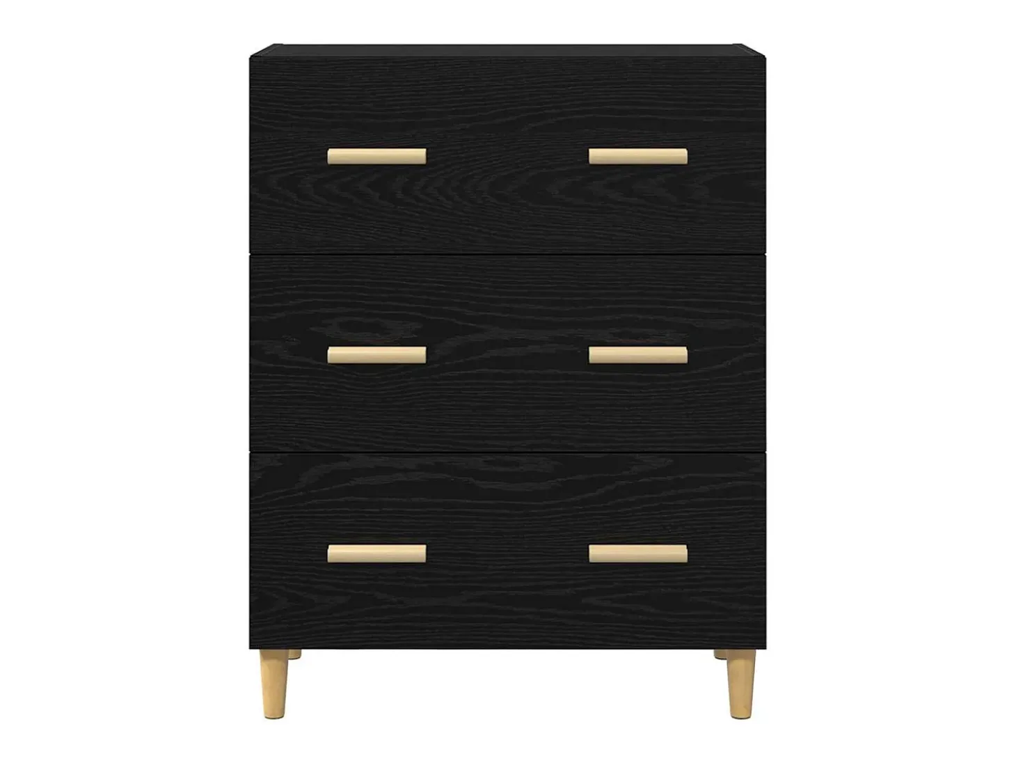 Vitrina Roble negro 34 x 69.5 x 90 cm Madera contrachapada