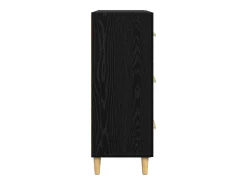 Vitrina Roble negro 34 x 69.5 x 90 cm Madera contrachapada