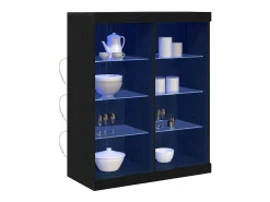 Vitrina Roble negro 41 x 37 x 100 cm Madera contrachapada