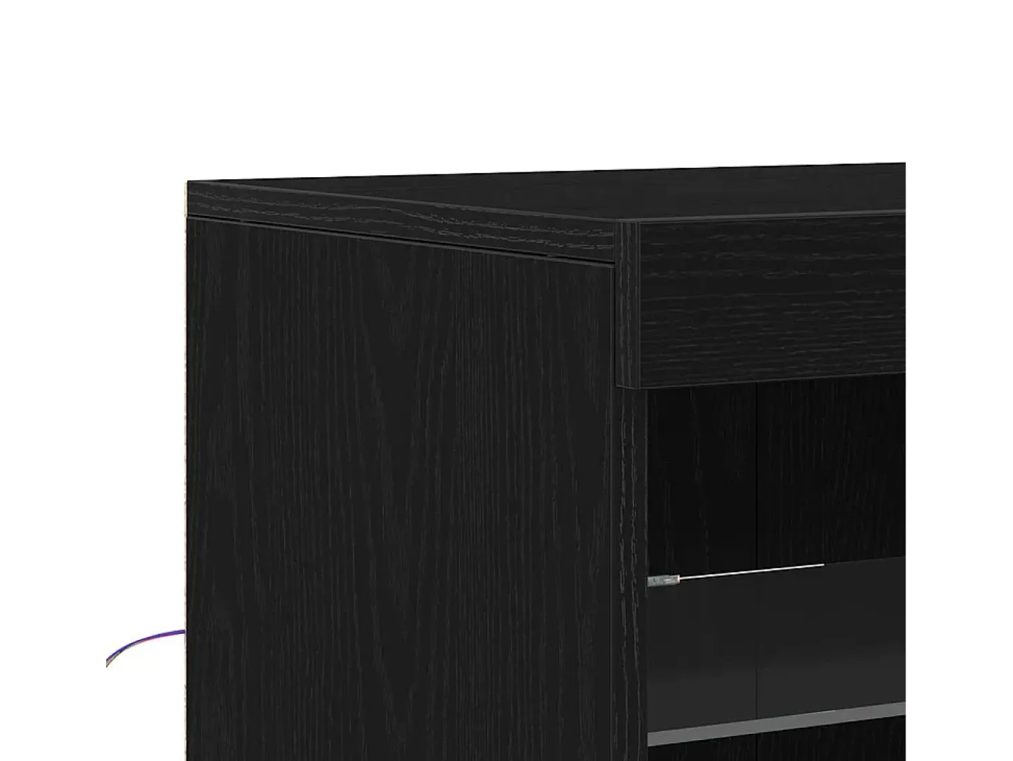 Vitrina Roble negro 41 x 37 x 100 cm Madera contrachapada