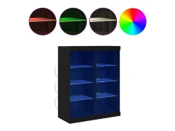 Vitrina Roble negro 41 x 37 x 100 cm Madera contrachapada
