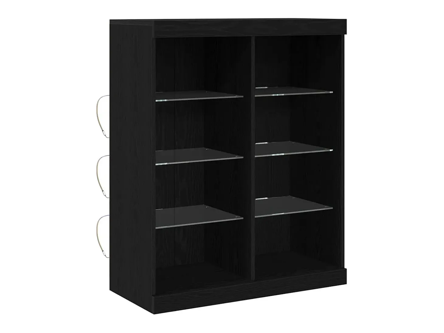Vitrina Roble negro 41 x 37 x 100 cm Madera contrachapada