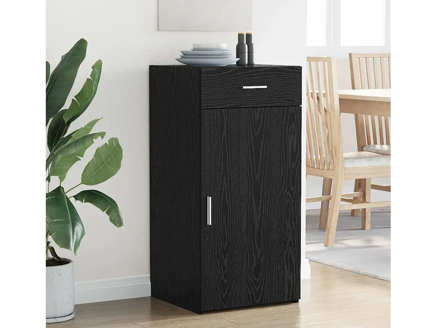 Vitrina Roble negro 42.5 x 40 x 93 cm Madera contrachapada