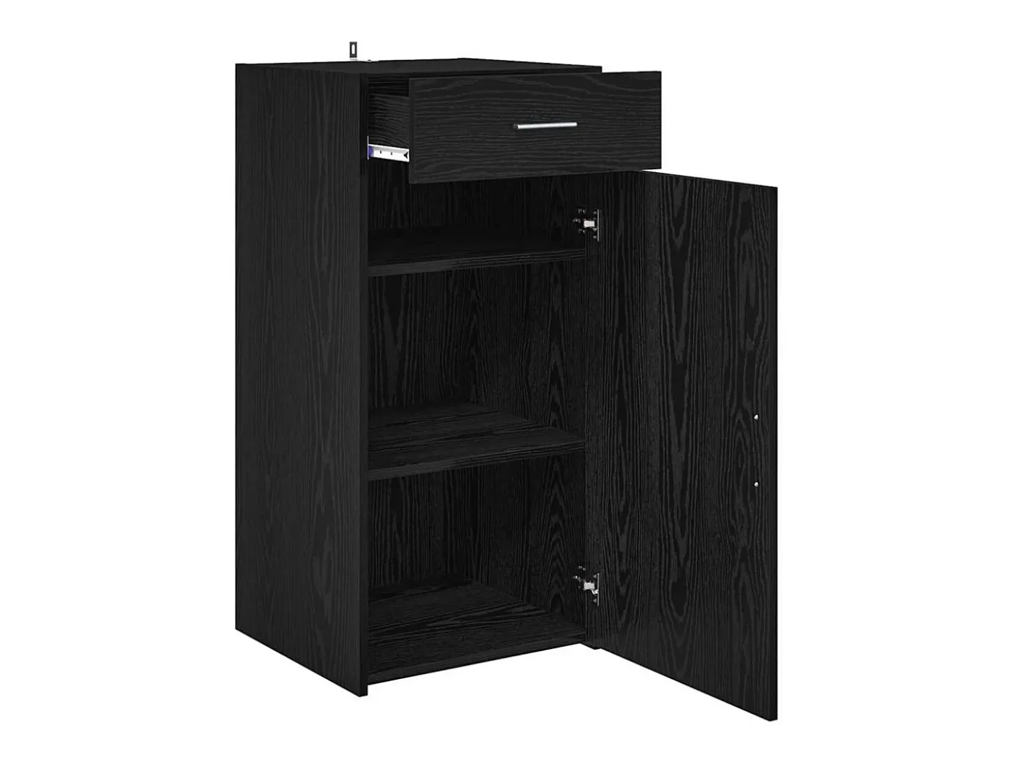 Vitrina Roble negro 42.5 x 40 x 93 cm Madera contrachapada