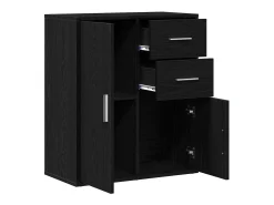 Vitrina Roble negro 60 x 31 x 70 cm Madera contrachapada