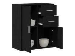 Vitrina Roble negro 60 x 31 x 70 cm Madera contrachapada