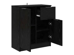 Vitrina Roble negro 60 x 30 x 70 cm Madera contrachapada