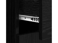Vitrina Roble negro 60 x 30 x 70 cm Madera contrachapada