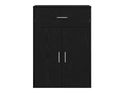 Vitrina Roble negro 79 x 38 x 80 cm Madera contrachapada