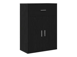 Vitrina Roble negro 79 x 38 x 80 cm Madera contrachapada