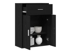 Vitrina Roble negro 79 x 38 x 80 cm Madera contrachapada