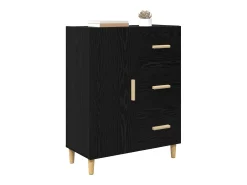 Vitrina Roble negro 34 x 69.5 x 90 cm Madera contrachapada