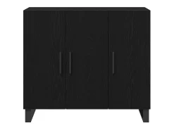 Vitrina Roble negro 90 x 34 x 80 cm Madera contrachapada