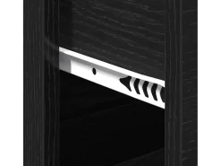 Vitrina Roble negro 60 x 31 x 84 cm Madera contrachapada