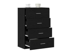 Vitrina Roble negro 60 x 31 x 84 cm Madera contrachapada