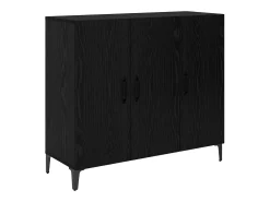 Vitrina Roble negro 34 x 90 x 80 cm Madera contrachapada