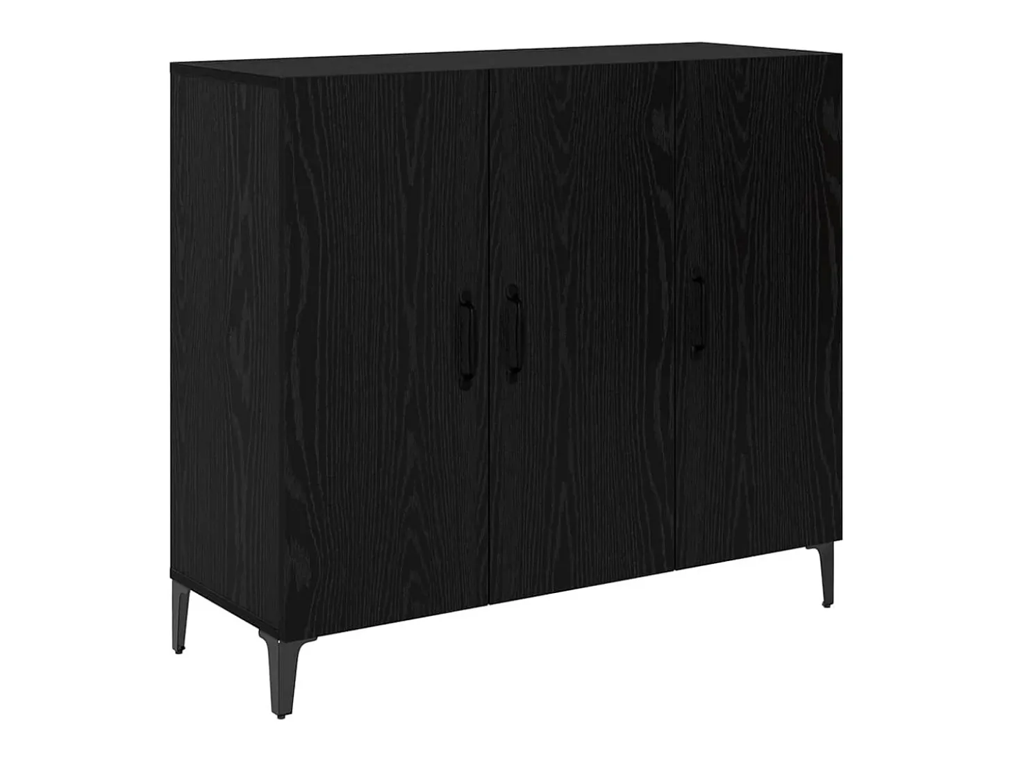Vitrina Roble negro 34 x 90 x 80 cm Madera contrachapada