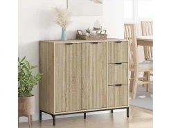 Vitrina Roble Sonoma 89.5 x 33 x 82 cm Madera contrachapada