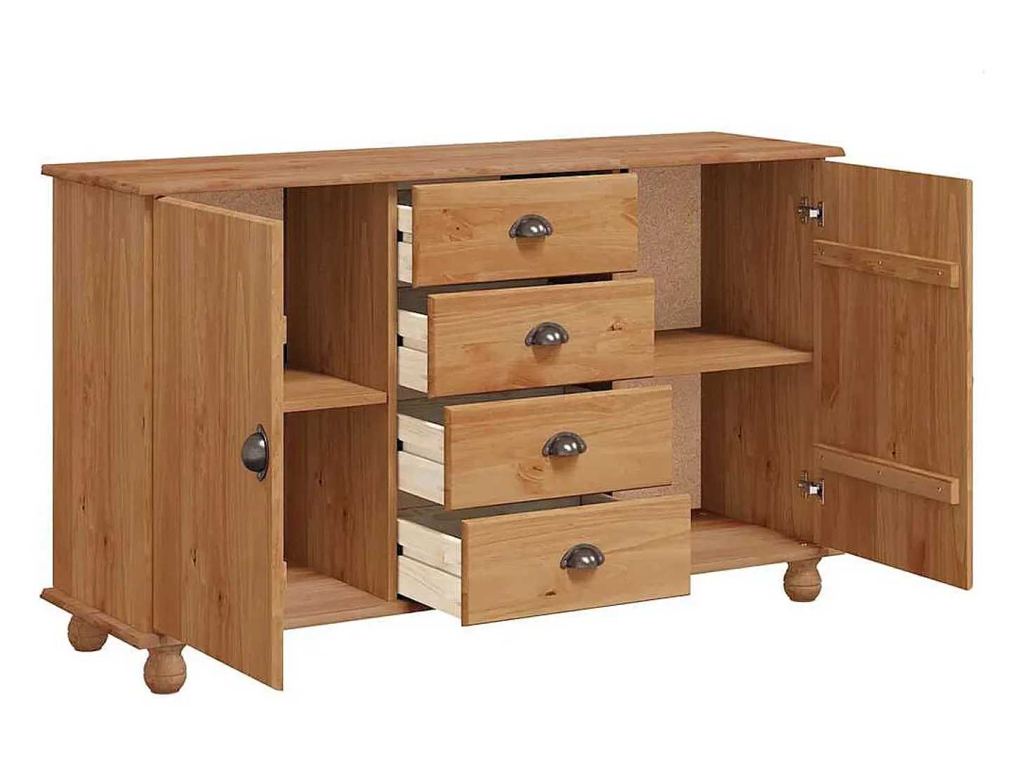 Vitrina 133,5x40x79 cm Madera maciza de pino