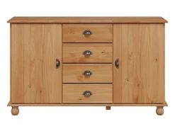 Vitrina 133,5x40x79 cm Madera maciza de pino