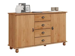 Vitrina 133,5x40x79 cm Madera maciza de pino