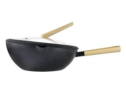 Wok Luxe con Tapa 30 cm Ibili - Cocina Asiática Moderna