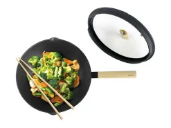Wok Luxe con Tapa 30 cm Ibili - Cocina Asiática Moderna