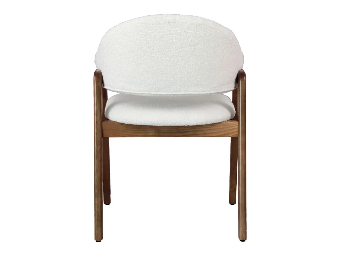 WOOL-Silla de tela color crudo y fresno teñido de nogal (x2)