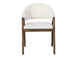 WOOL-Silla de tela color crudo y fresno teñido de nogal (x2)