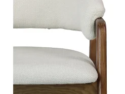 WOOL-Silla de tela color crudo y fresno teñido de nogal (x2)
