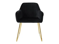 6x Silla de comedor/salón asiento ergonómico terciopelo negro patas de metal