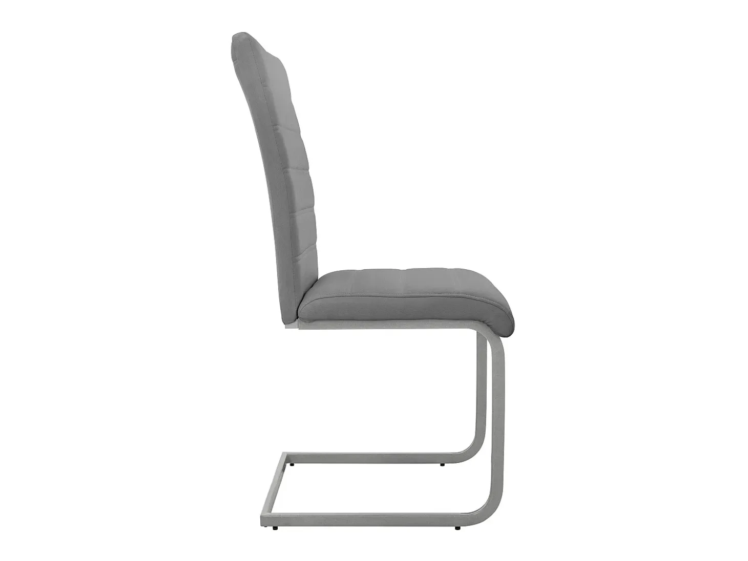 4x sillas de comedor basculante gris asientos cantilever de polipiel ergonómicos