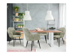 2x Sillas de comedor sillones de salón seatolive con patas de metal ECD Germany