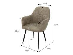 2x Sillas de comedor sillones de salón seatolive con patas de metal ECD Germany