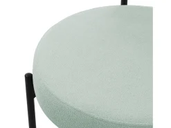 6x sillas de comedor tejido teddy verde asientos de polipiel y patas de metal