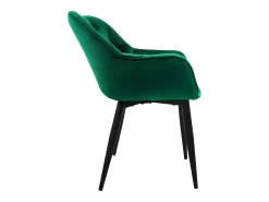 6x Sillas de terciopelo grueso verde oscuro asiento ergonómico para salón/cocina