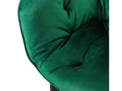 6x Sillas de terciopelo grueso verde oscuro asiento ergonómico para salón/cocina