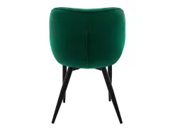 6x Sillas de terciopelo grueso verde oscuro asiento ergonómico para salón/cocina